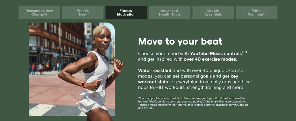 Bracelet d’activité Fitbit Charge 6 — GPS et suivi bien-être