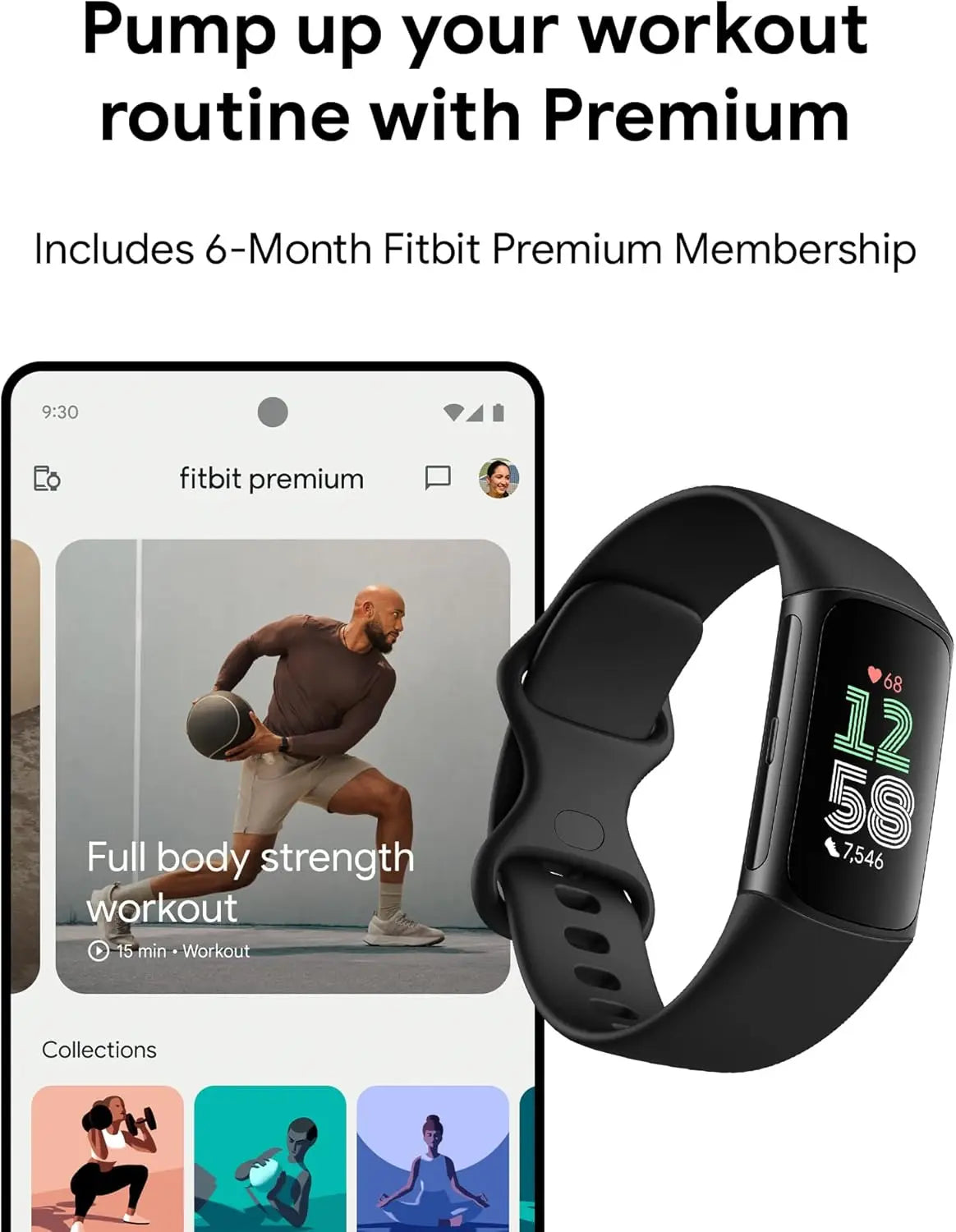 Bracelet d’activité Fitbit Charge 6 — GPS et suivi bien-être