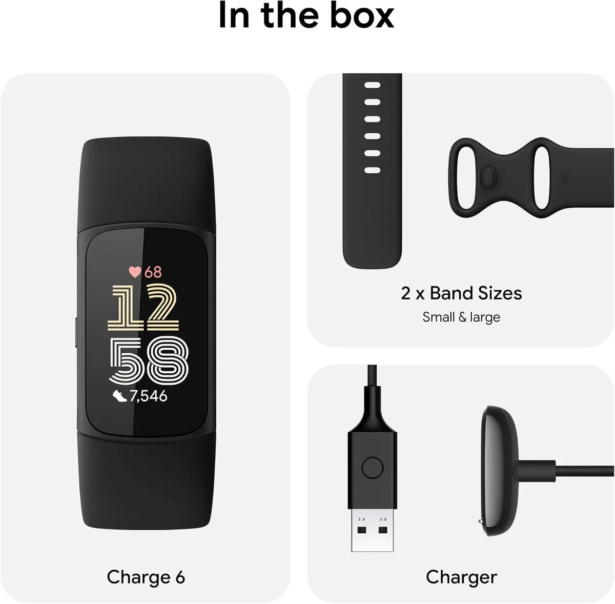 Bracelet d’activité Fitbit Charge 6 — GPS et suivi bien-être