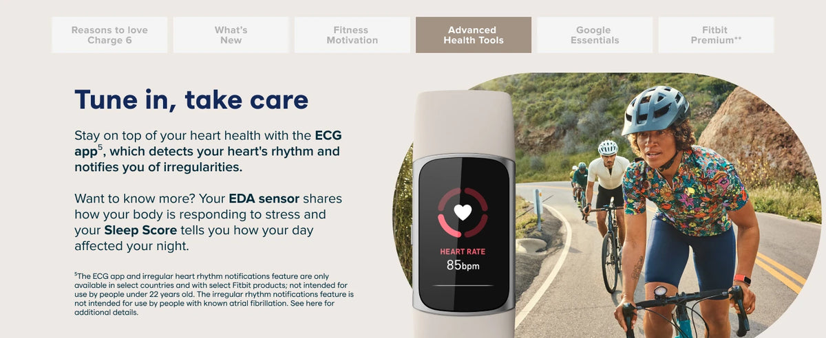 Bracelet d’activité Fitbit Charge 6 — GPS et suivi bien-être