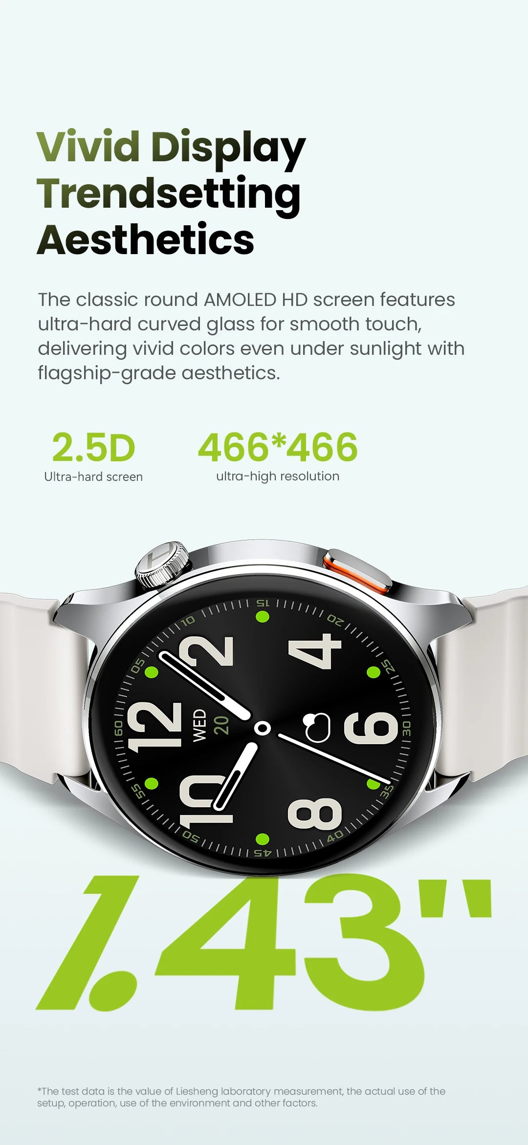 Montre connectée HAYLOU Watch 4S — AMOLED et GPS multi-satellite