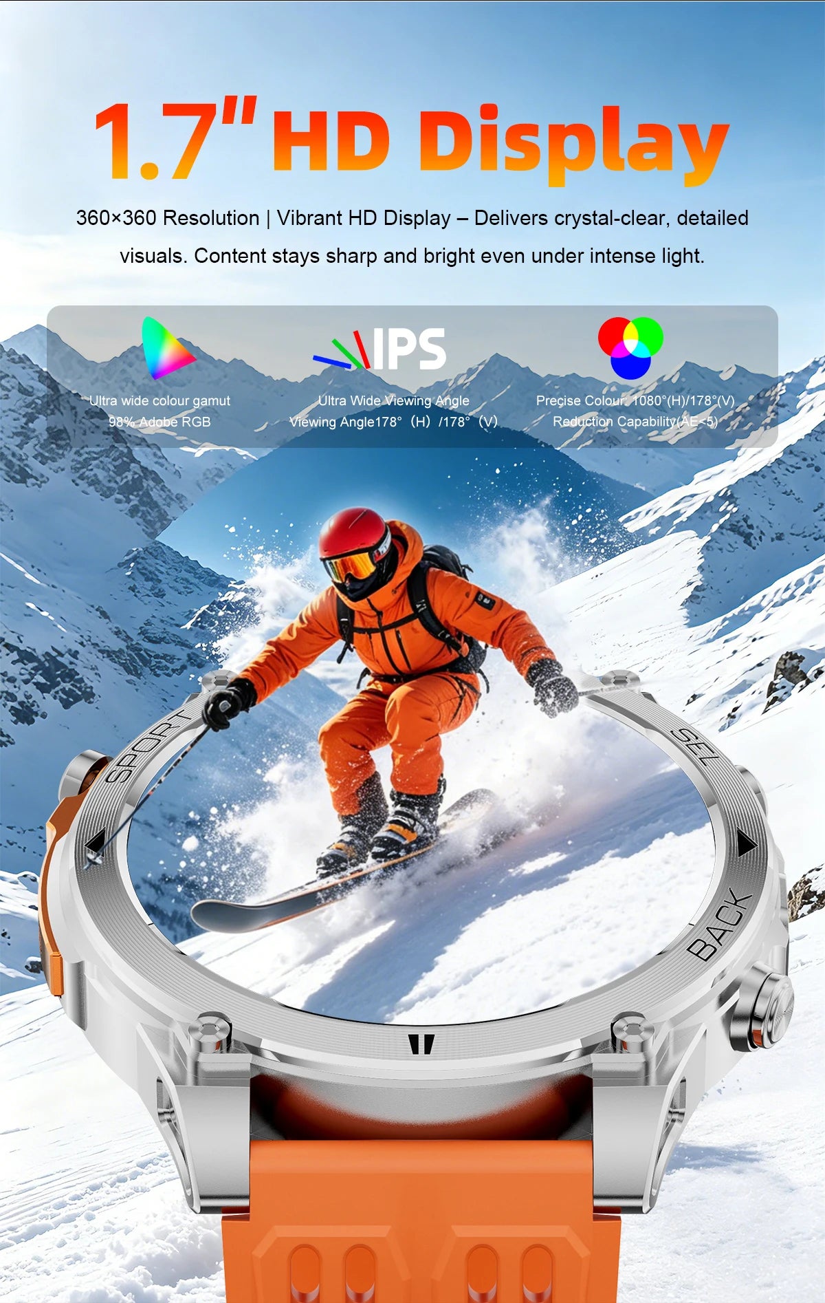 Montre connectée outdoor T‑RX4 — GPS, AMOLED et étanchéité 10 ATM annoncée