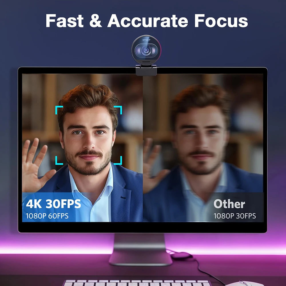 Webcam EMEET S600 4K — autofocus, capteur Sony et 60 i/s en 1080p annoncés