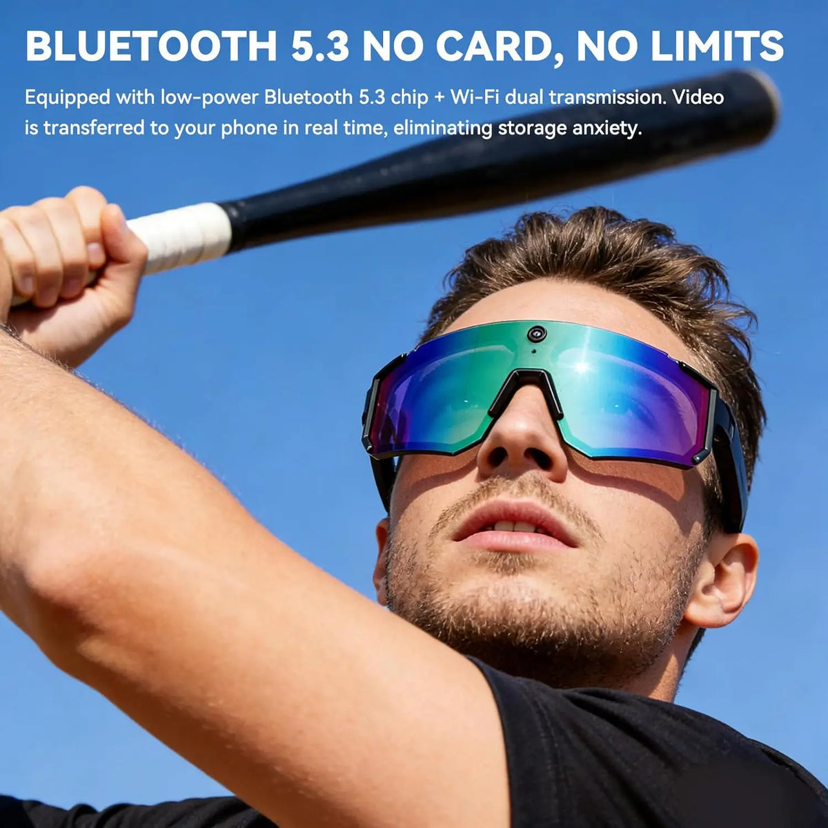 Lunettes connectées IA avec caméra, traduction et appels Bluetooth — version 800W