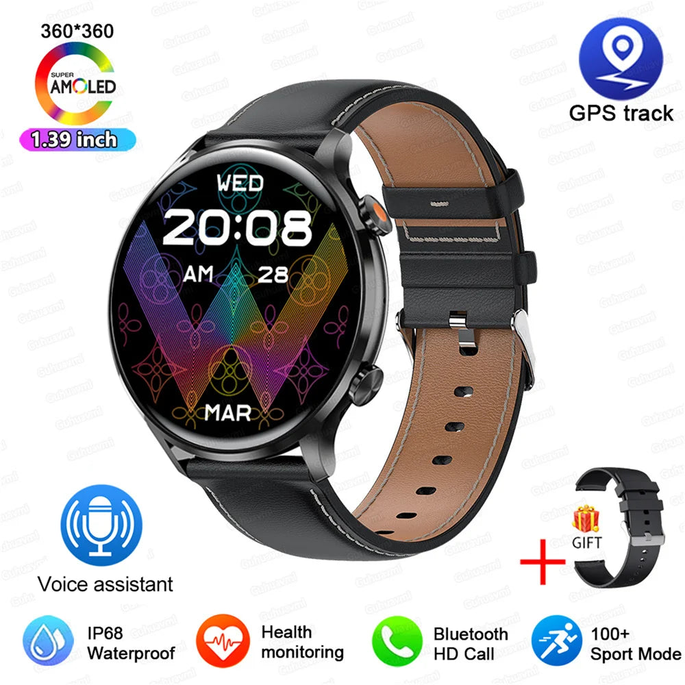 Montre connectée AMOLED — GPS, appels Bluetooth et IP68 annoncé