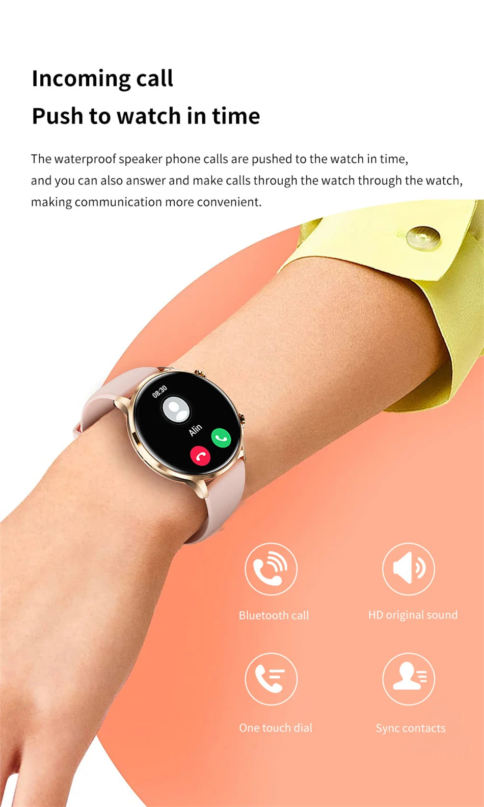 Montre connectée AMOLED — GPS, appels Bluetooth et IP68 annoncé