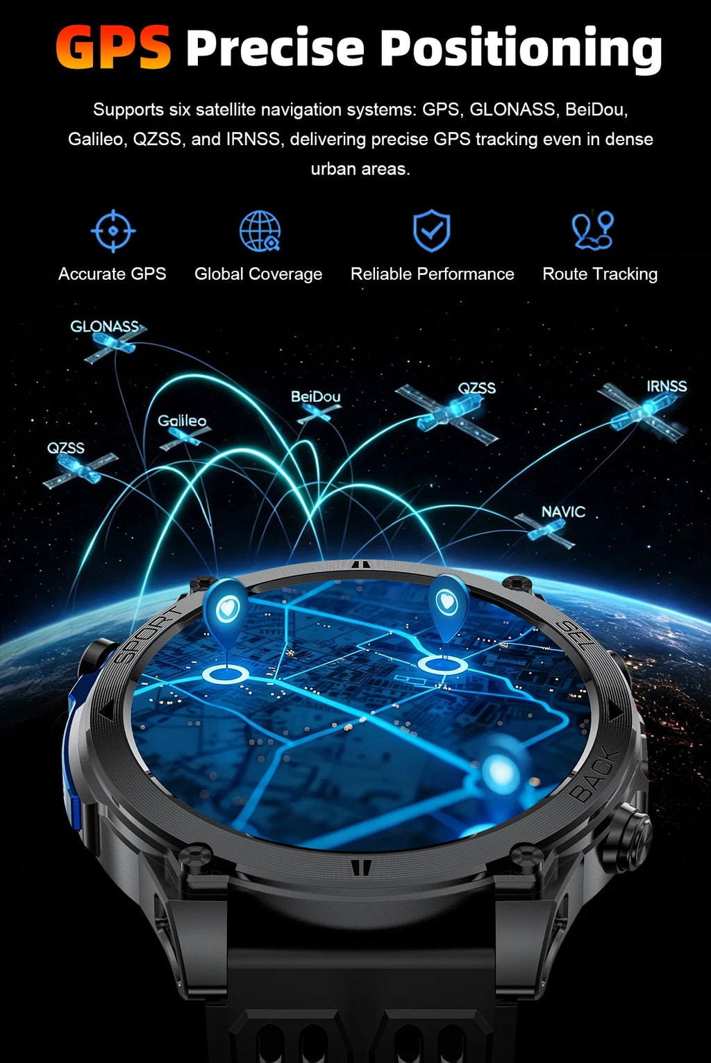 Montre connectée outdoor T‑RX4 — GPS, AMOLED et étanchéité 10 ATM annoncée