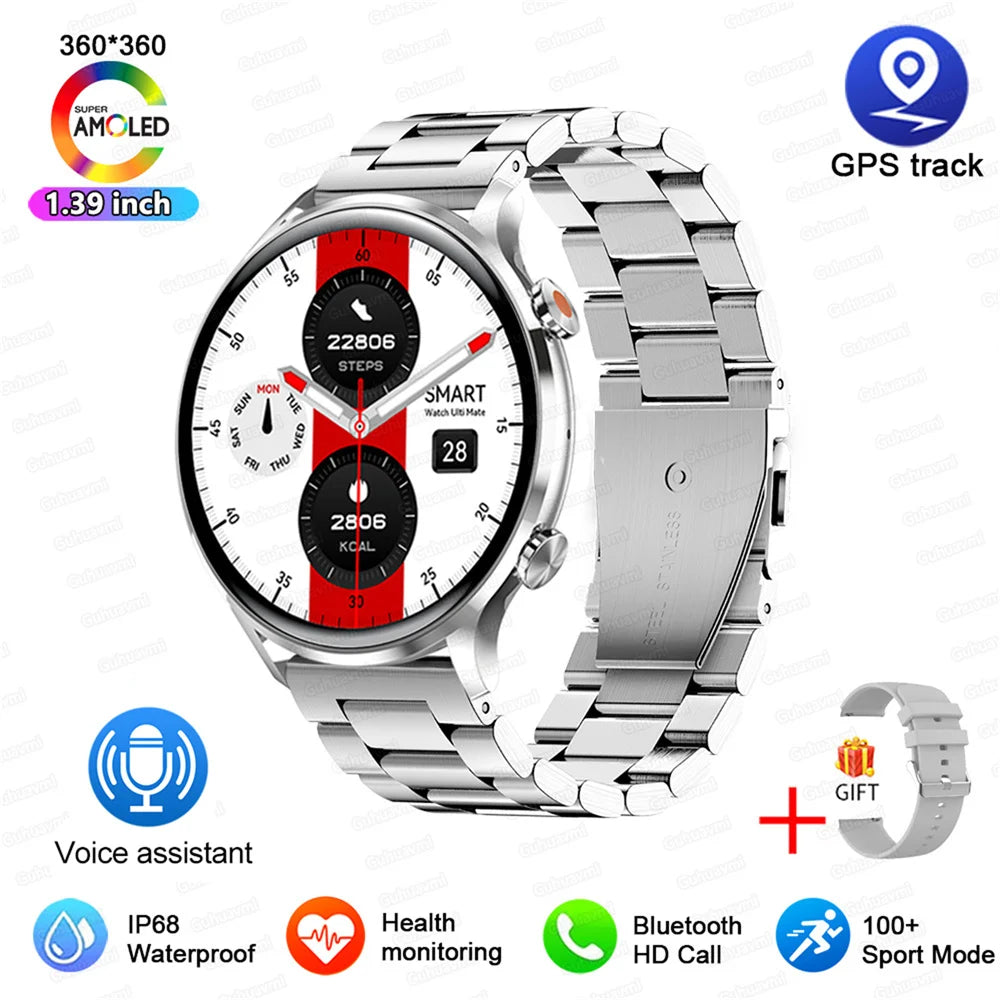 Montre connectée AMOLED — GPS, appels Bluetooth et IP68 annoncé