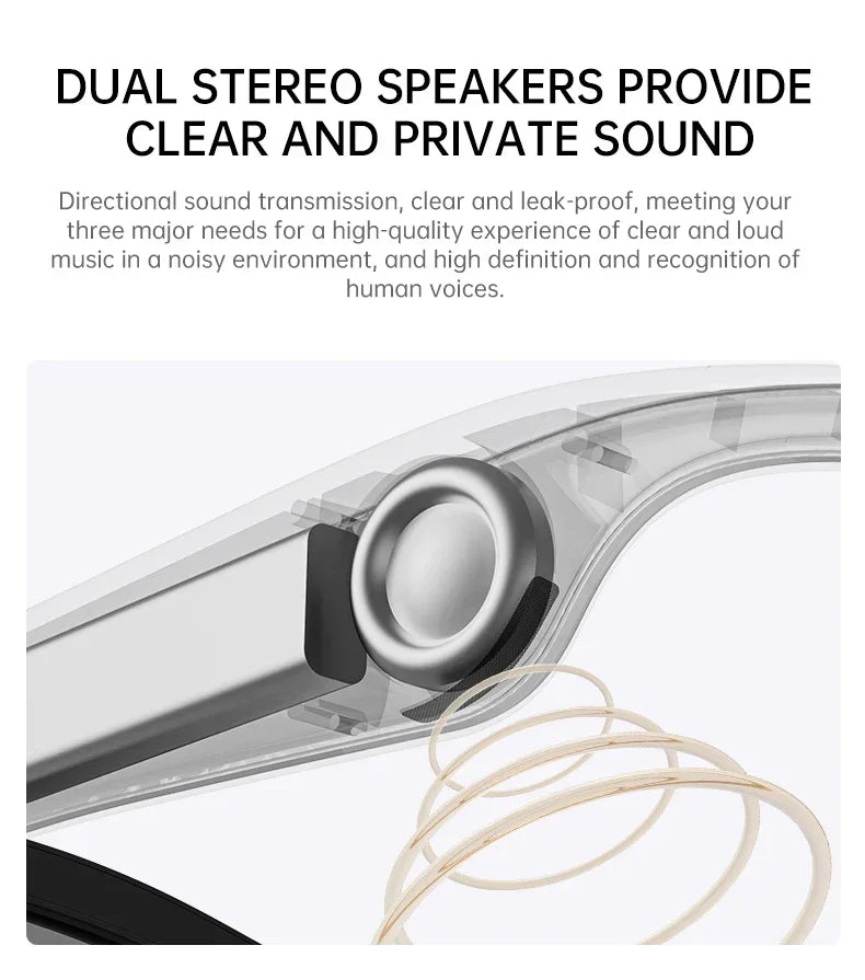 Lunettes connectées IA avec caméra, traduction et appels Bluetooth — version 1600W