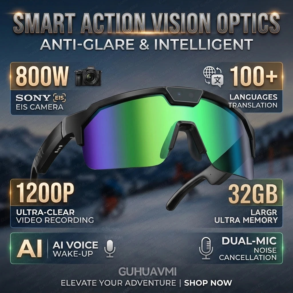 Lunettes connectées sport avec caméra 30 MP annoncée, vidéo 4K et stockage 32 Go