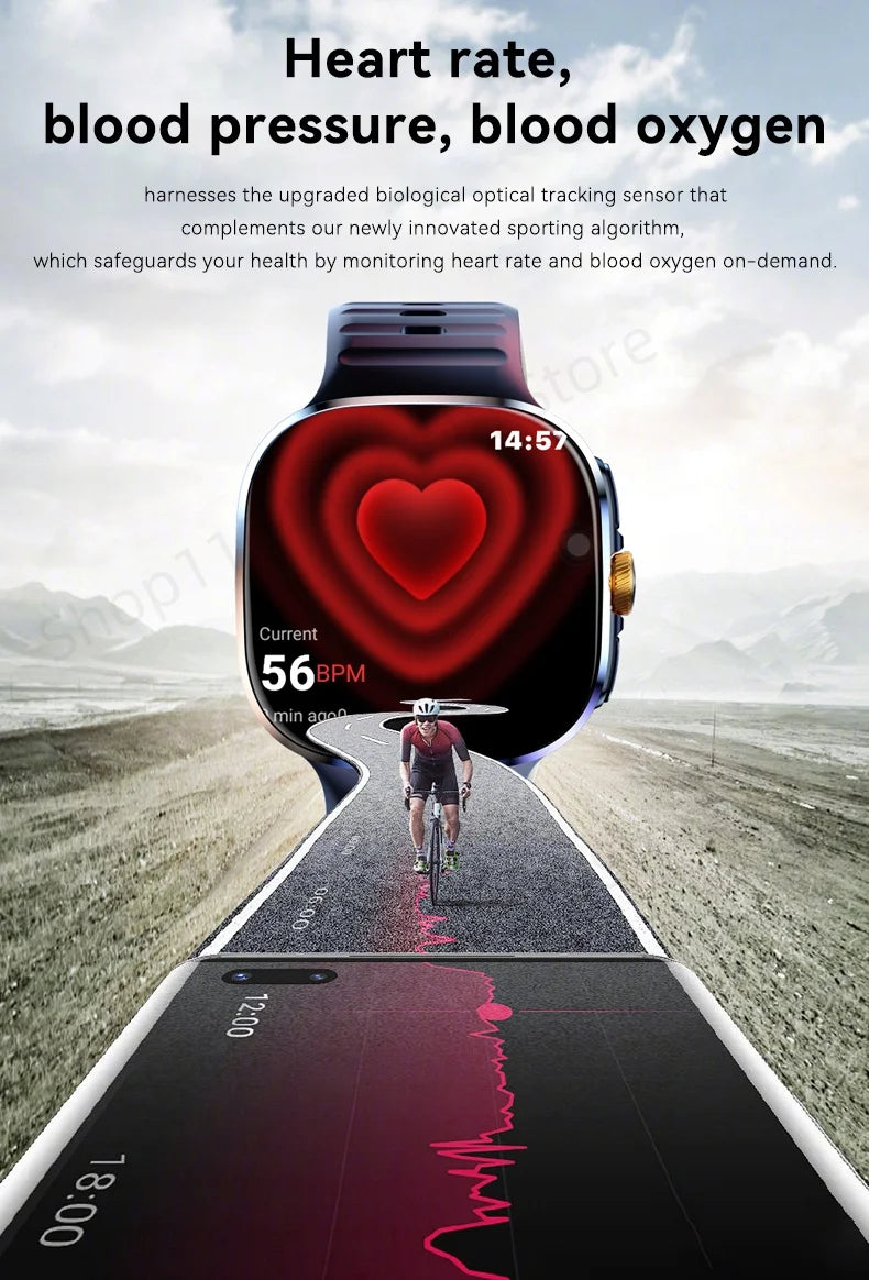 Montre connectée M99 — écran AMOLED 2,4″, caméra rotative et GPS