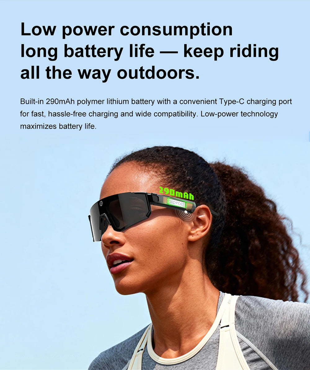 Lunettes connectées sport avec caméra et traduction — version 2400W