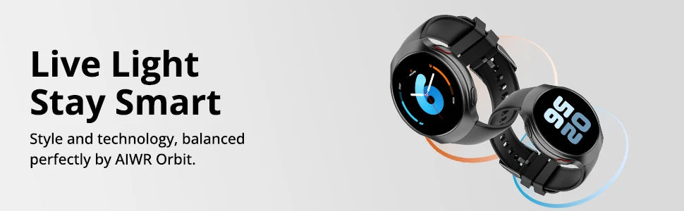 Montre connectée AIWR Orbit — GPS, écran AMOLED et appels Bluetooth