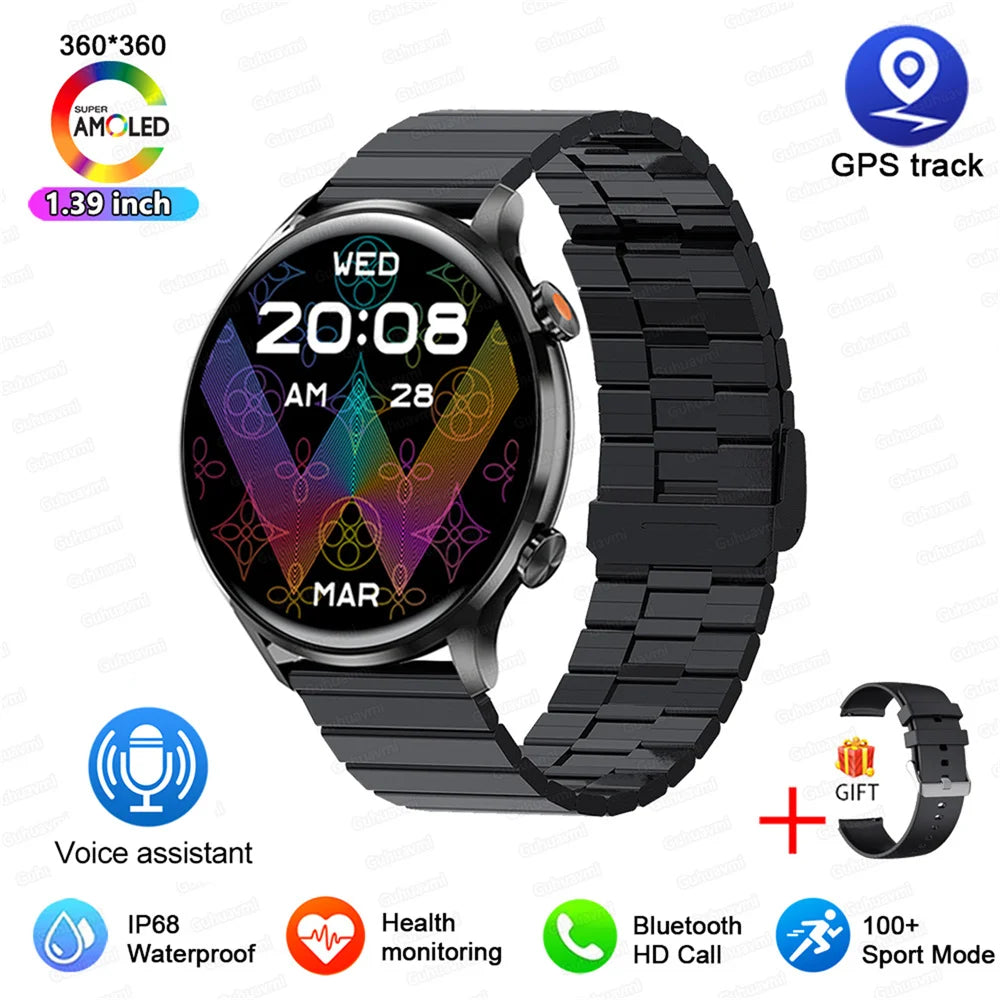 Montre connectée AMOLED — GPS, appels Bluetooth et IP68 annoncé