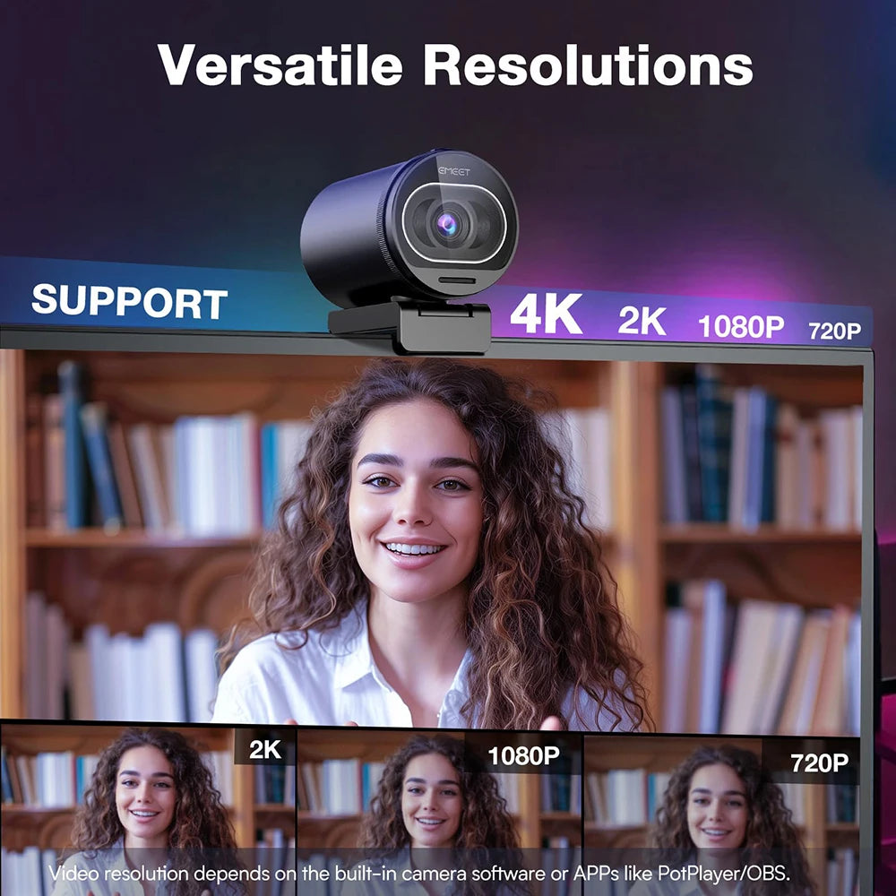 Webcam EMEET S600 4K — autofocus, capteur Sony et 60 i/s en 1080p annoncés