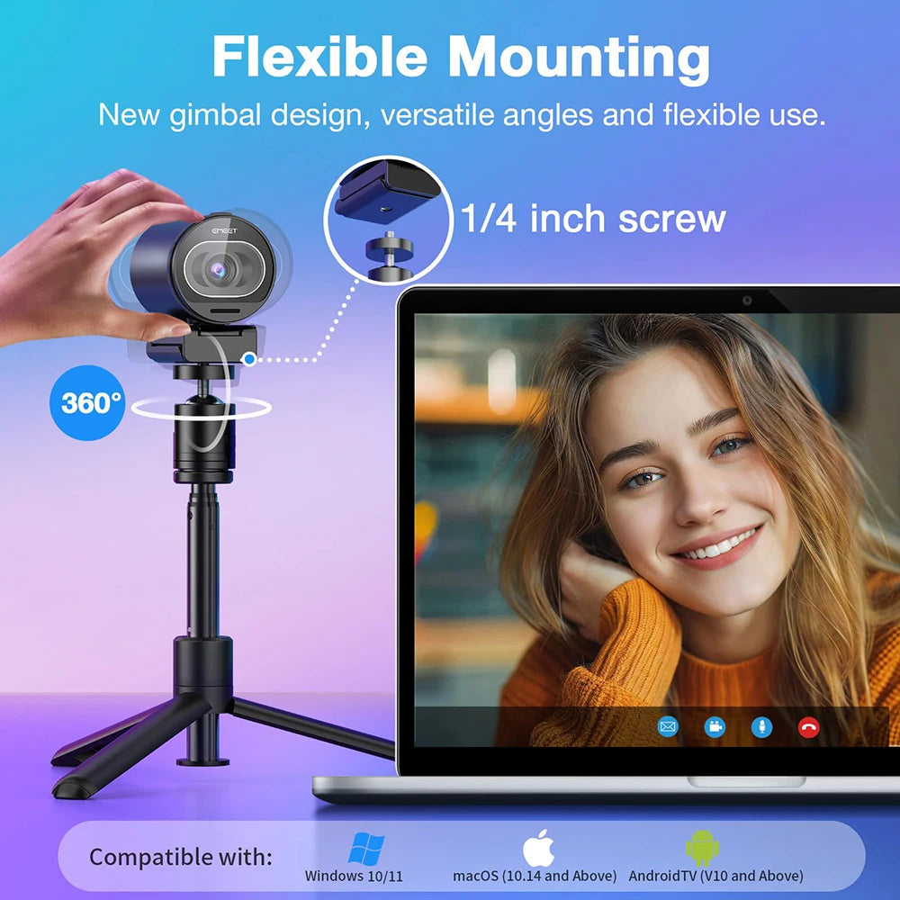 Webcam EMEET S600 4K — autofocus, capteur Sony et 60 i/s en 1080p annoncés