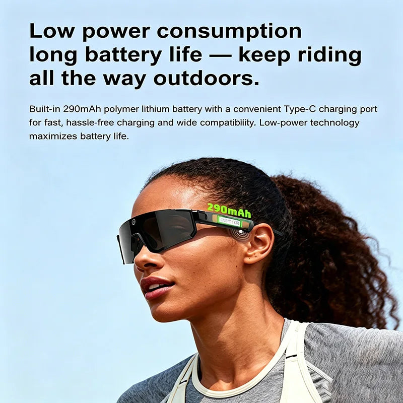 Lunettes connectées sport avec caméra et traduction — version 2400W