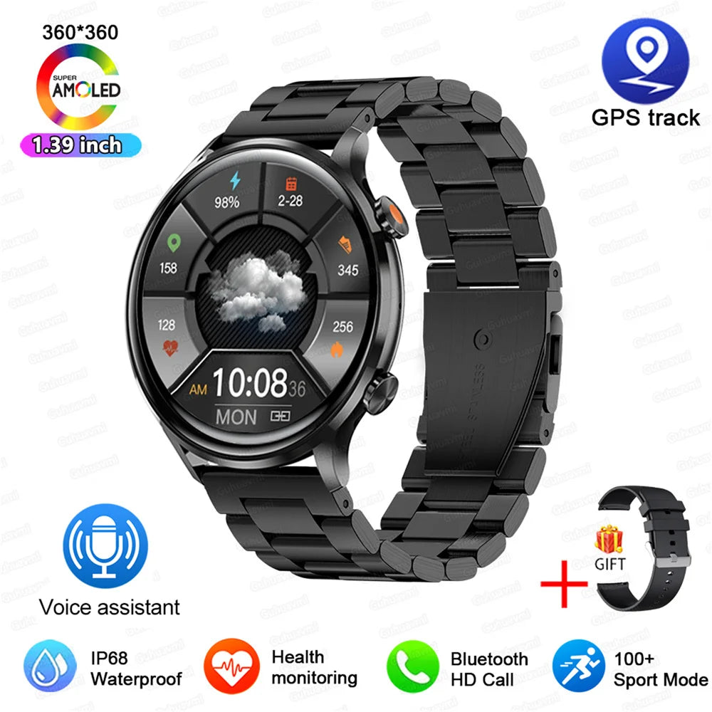 Montre connectée AMOLED — GPS, appels Bluetooth et IP68 annoncé