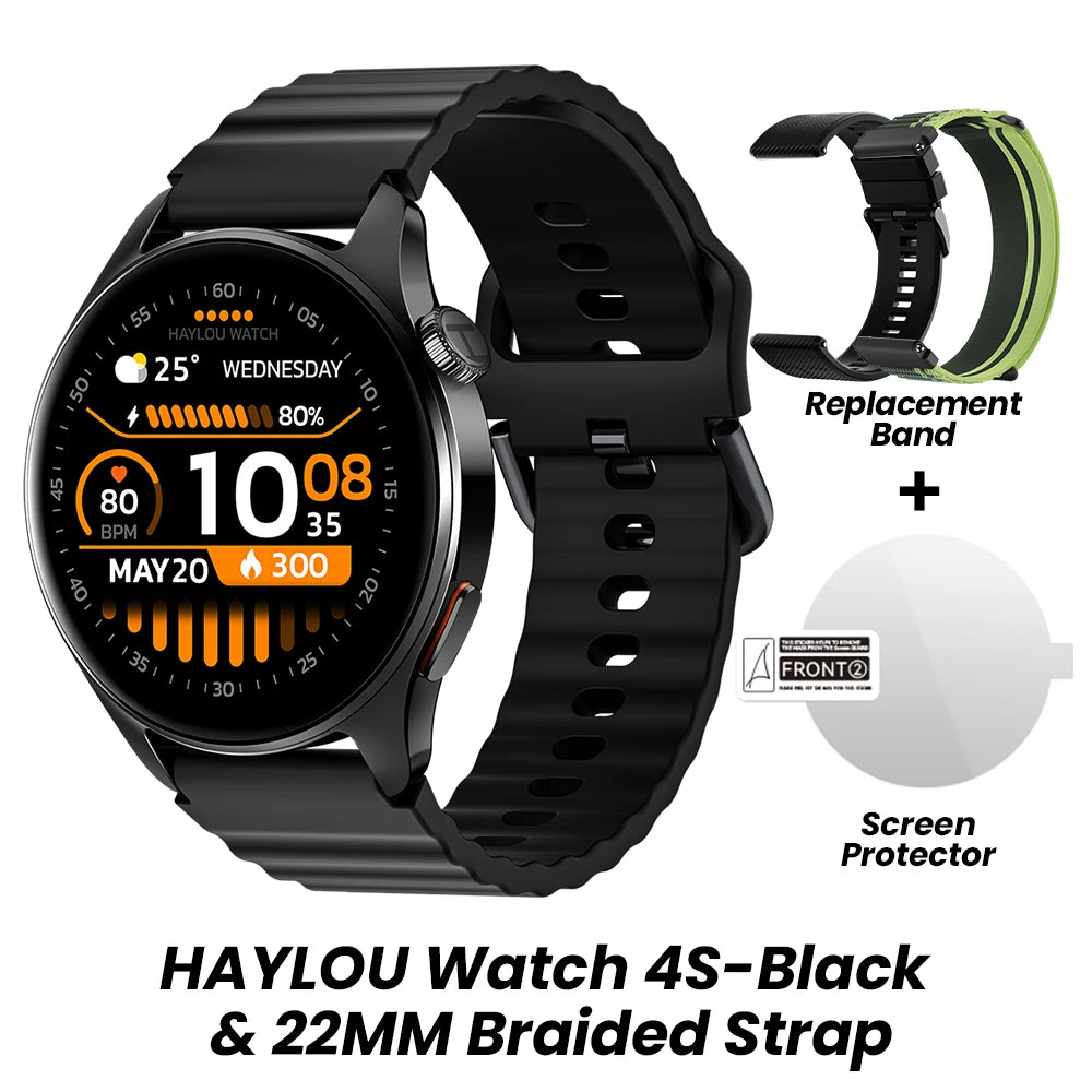 Montre connectée HAYLOU Watch 4S — AMOLED et GPS multi-satellite