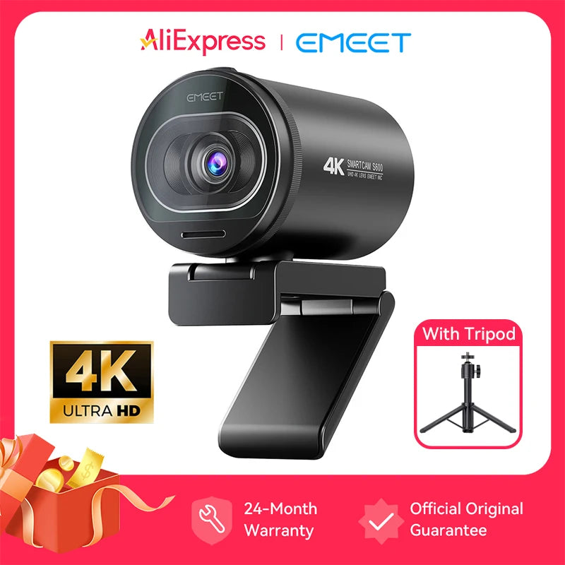 Webcam EMEET S600 4K — autofocus, capteur Sony et 60 i/s en 1080p annoncés