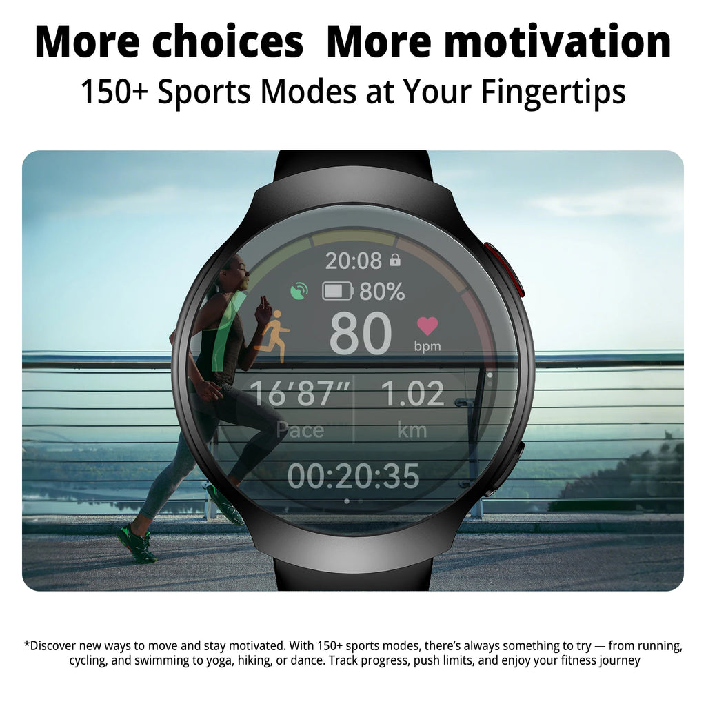 Montre connectée AIWR Orbit — GPS, écran AMOLED et appels Bluetooth