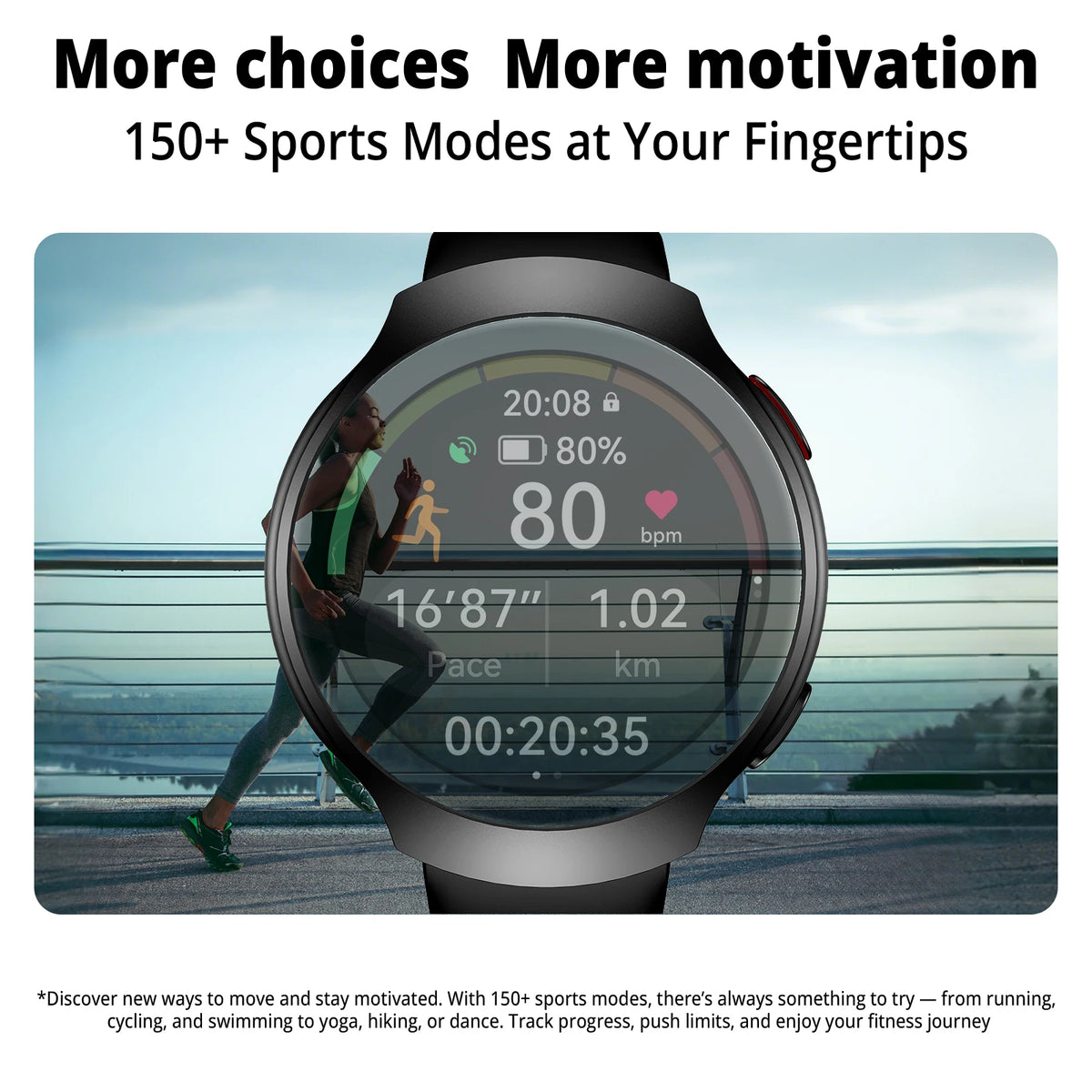 Montre connectée AIWR Orbit — GPS, écran AMOLED et appels Bluetooth