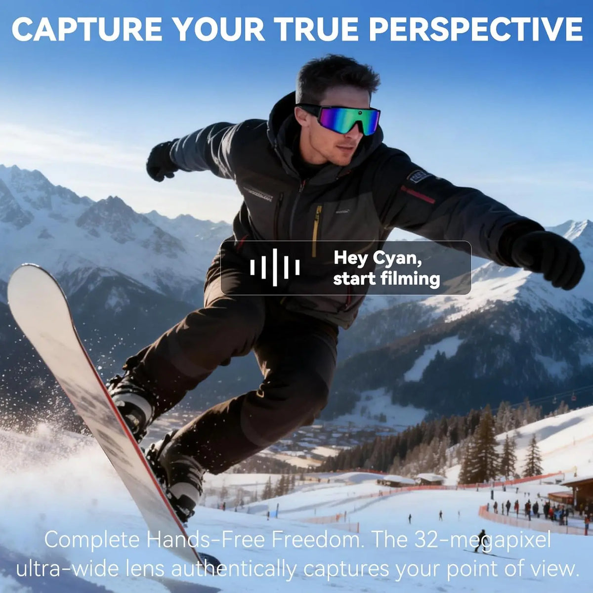 Lunettes connectées IA avec caméra, traduction et appels Bluetooth — version 800W