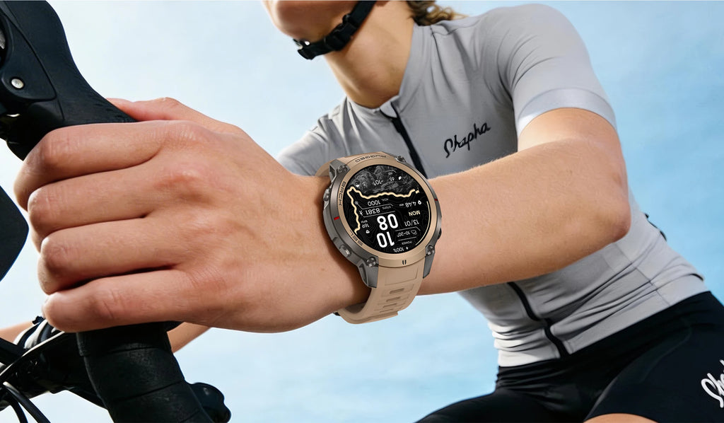 Montre connectée outdoor AMOLED — GPS, cartes hors ligne et 5 ATM annoncés