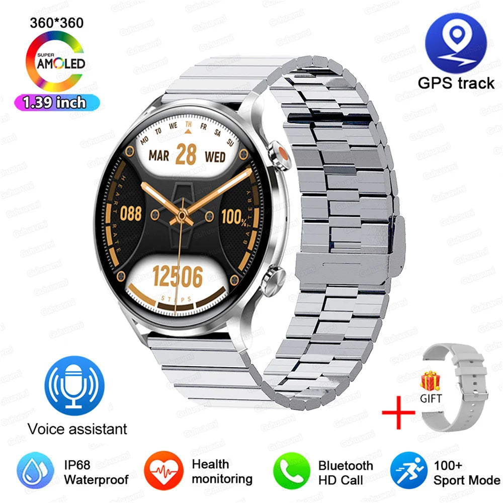 Montre connectée AMOLED — GPS, appels Bluetooth et IP68 annoncé