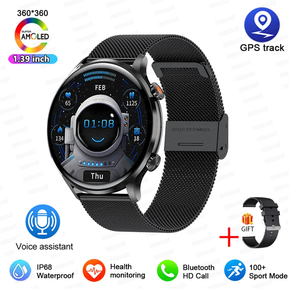 Montre connectée AMOLED — GPS, appels Bluetooth et IP68 annoncé