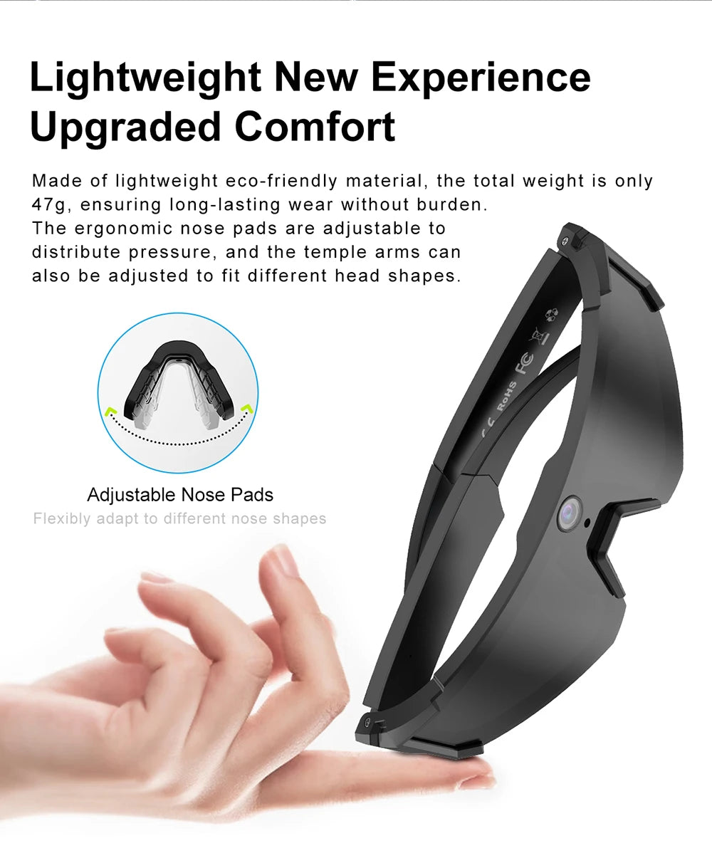 Lunettes connectées sport avec caméra et traduction — version 2400W