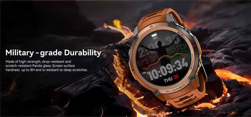 Montre connectée outdoor AMOLED — GPS, cartes hors ligne et 5 ATM annoncés