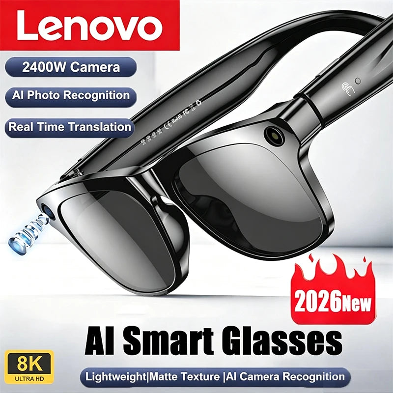 Lunettes connectées IA avec caméra, traduction et appels Bluetooth — version 2400W