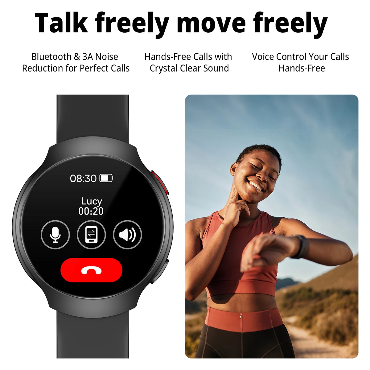 Montre connectée AIWR Orbit — GPS, écran AMOLED et appels Bluetooth