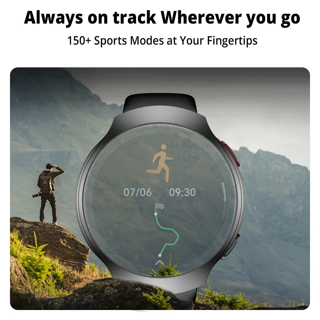 Montre connectée AIWR Orbit — GPS, écran AMOLED et appels Bluetooth