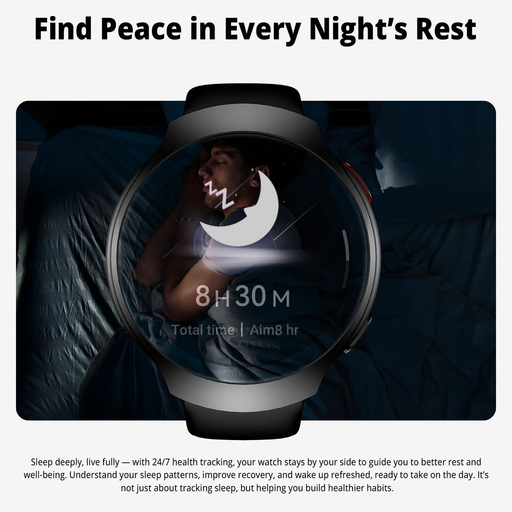 Montre connectée AIWR Orbit — GPS, écran AMOLED et appels Bluetooth