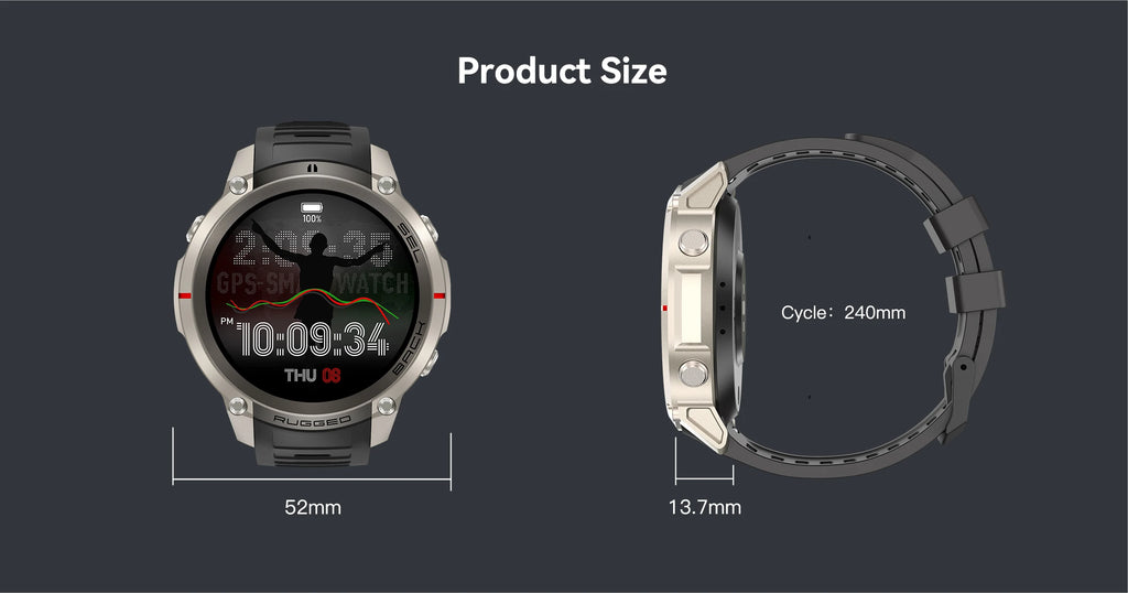 Montre connectée outdoor AMOLED — GPS, cartes hors ligne et 5 ATM annoncés