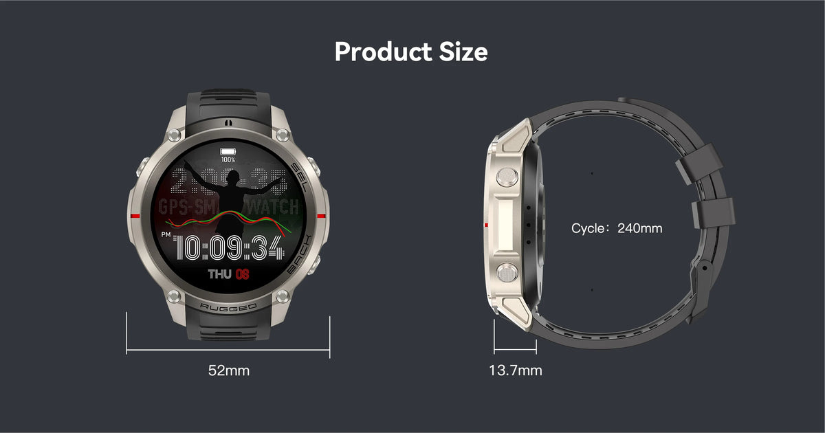 Montre connectée outdoor AMOLED — GPS, cartes hors ligne et 5 ATM annoncés