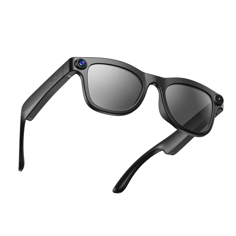 Lunettes connectées avec caméra 4K, audio Bluetooth et traduction — version 800W