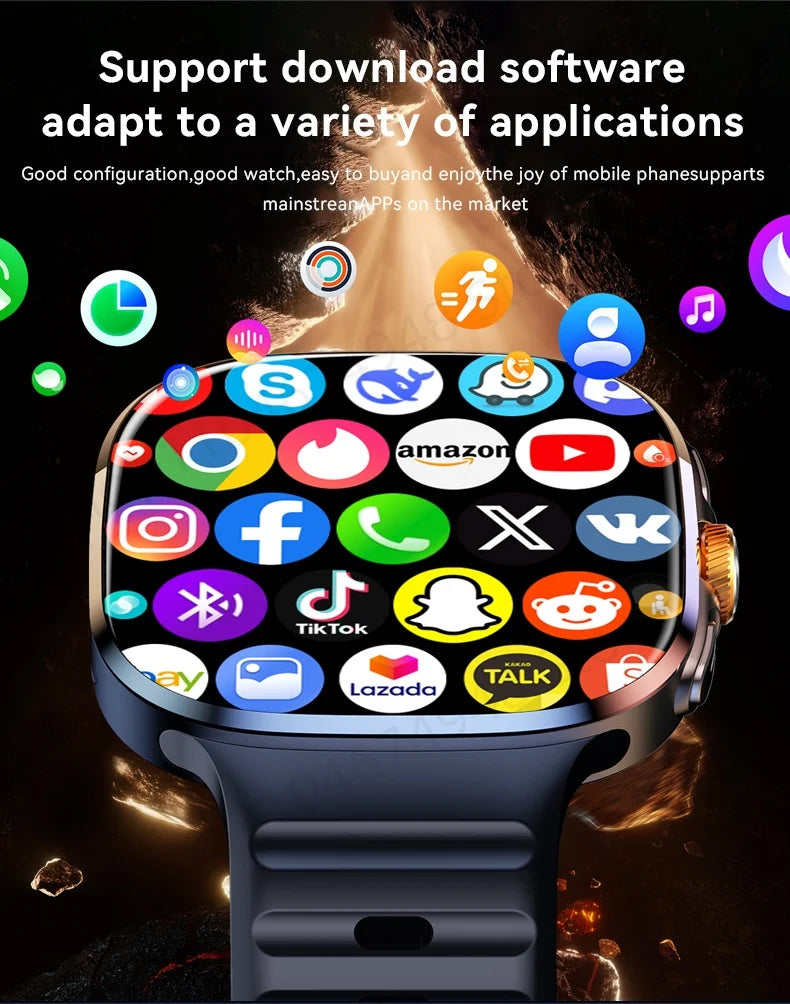 Montre connectée M99 — écran AMOLED 2,4″, caméra rotative et GPS