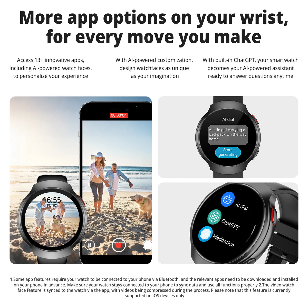Montre connectée AIWR Orbit — GPS, écran AMOLED et appels Bluetooth