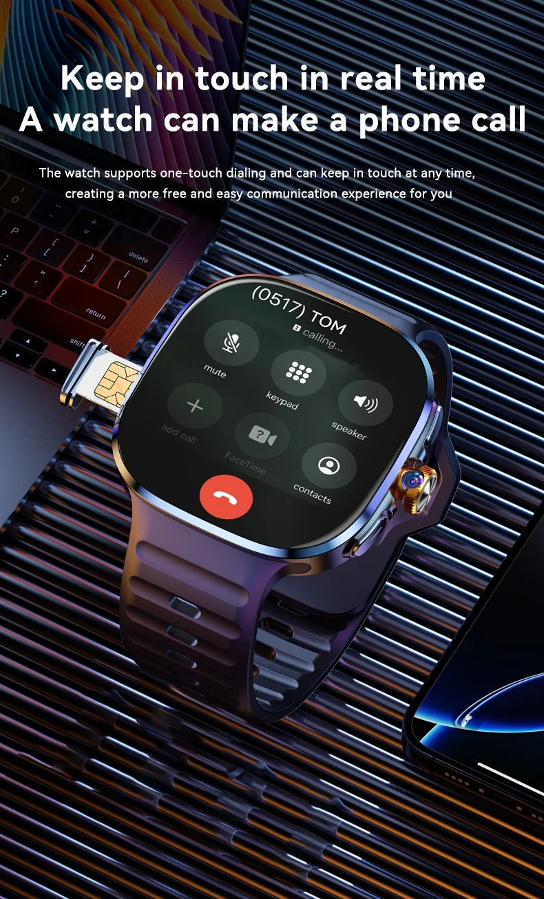 Montre connectée M99 — écran AMOLED 2,4″, caméra rotative et GPS