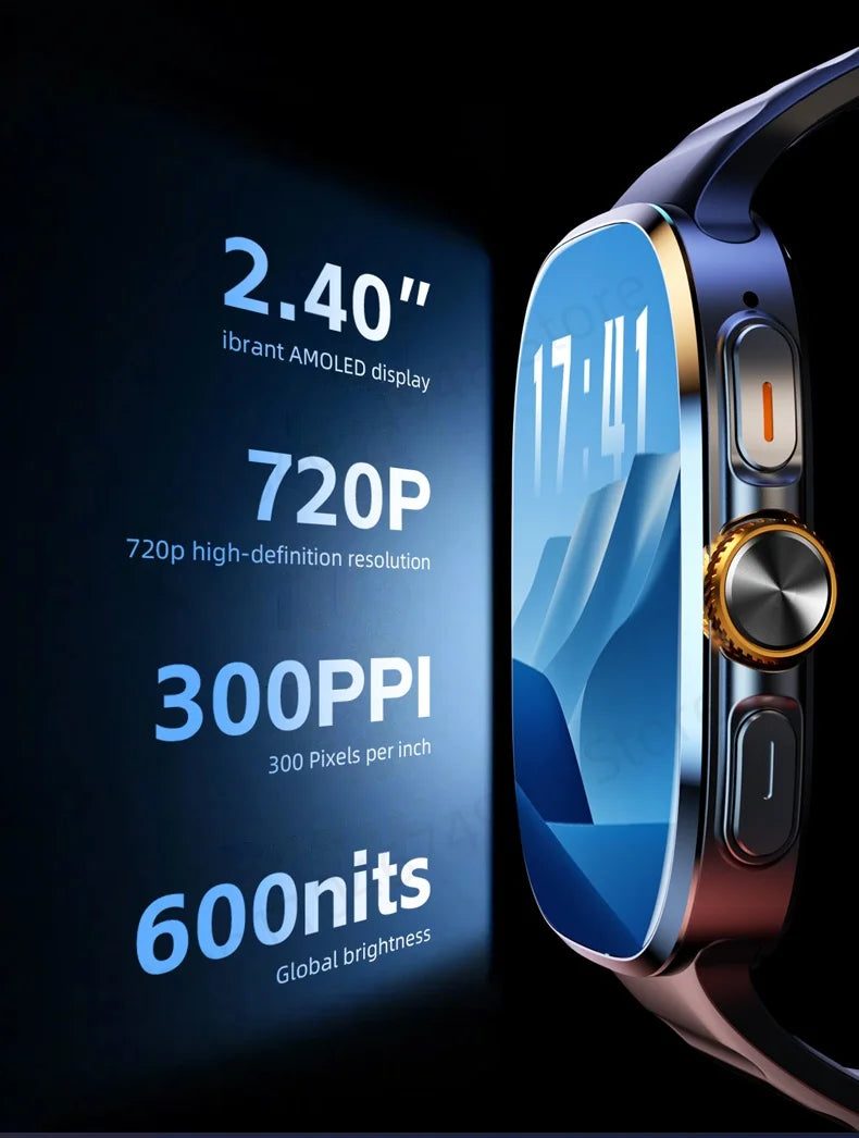Montre connectée M99 — écran AMOLED 2,4″, caméra rotative et GPS