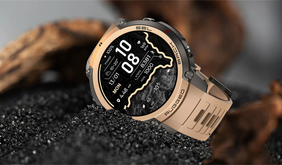 Montre connectée outdoor AMOLED — GPS, cartes hors ligne et 5 ATM annoncés