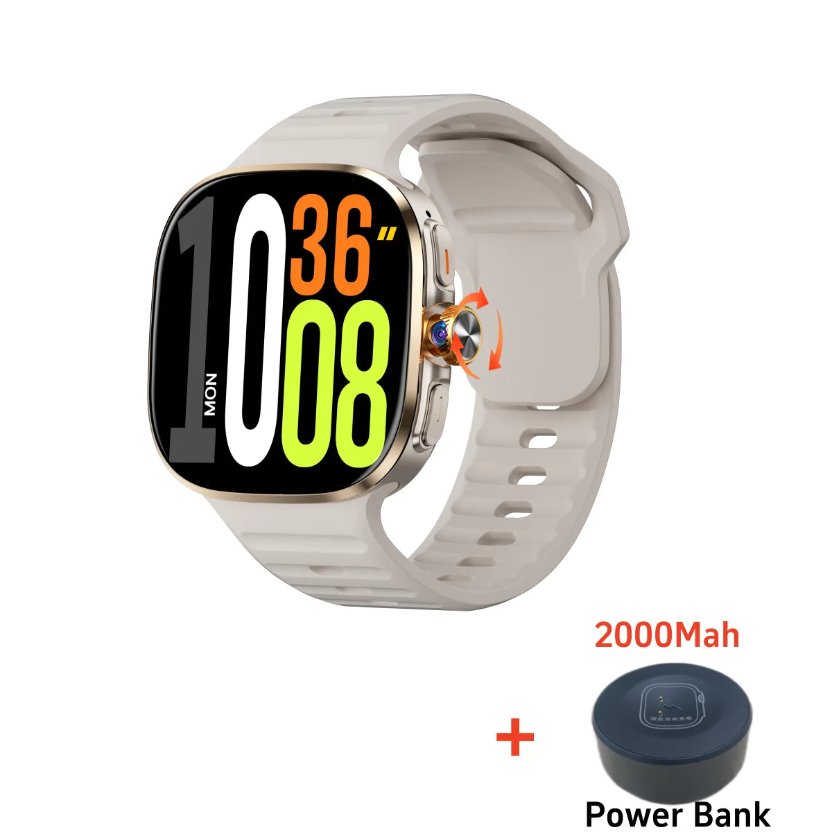 Montre connectée M99 — écran AMOLED 2,4″, caméra rotative et GPS