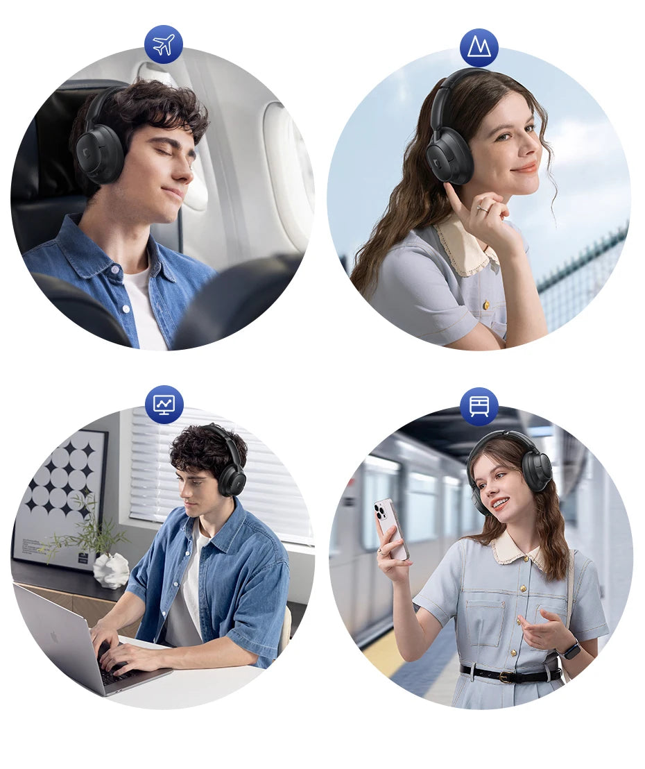 Casque Bluetooth Baseus EH10 NC — ANC adaptatif, LDAC, autonomie annoncée 80 h