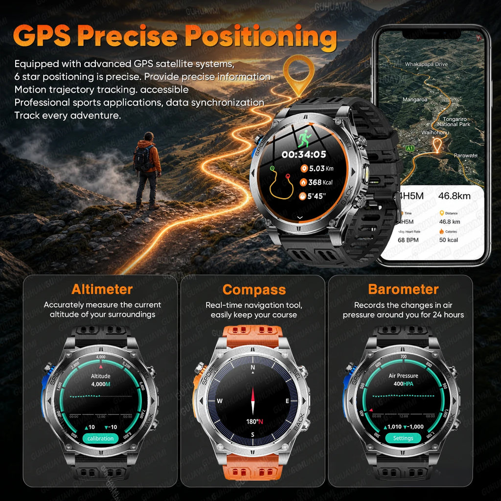 Montre connectée outdoor T‑RX4 — GPS, AMOLED et étanchéité 10 ATM annoncée