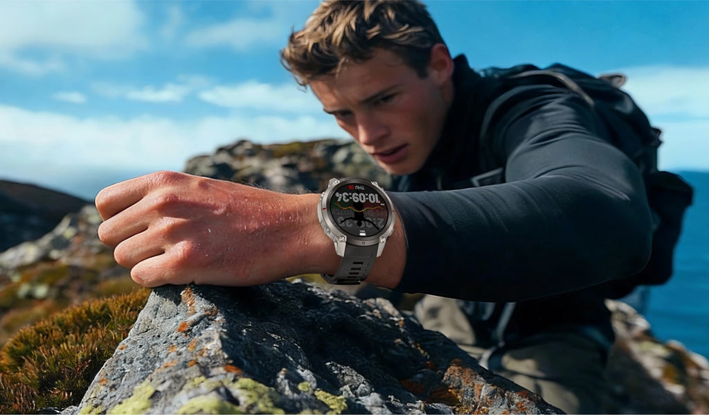 Montre connectée outdoor AMOLED — GPS, cartes hors ligne et 5 ATM annoncés