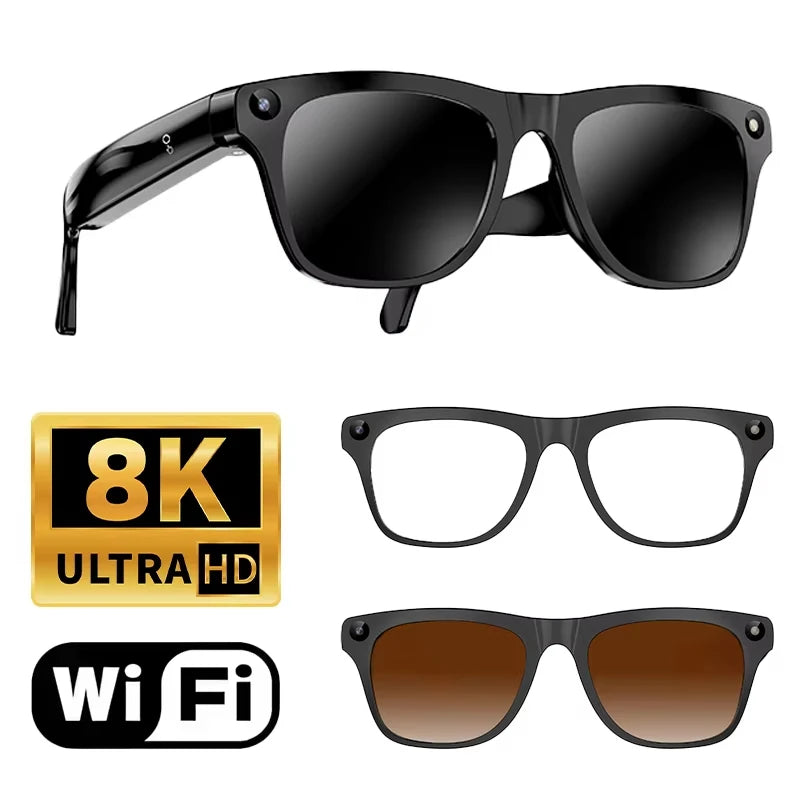 Lunettes connectées IA avec caméra, traduction et appels Bluetooth — version 800W