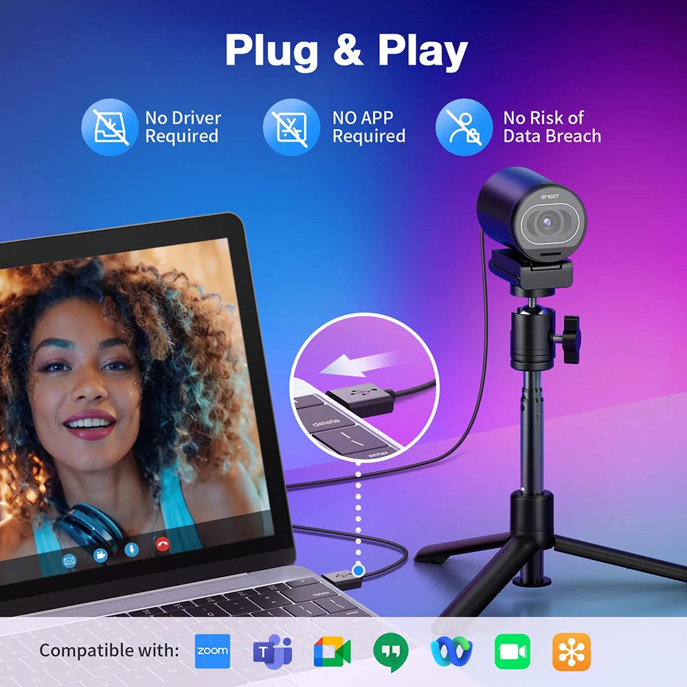 Webcam EMEET S600 4K — autofocus, capteur Sony et 60 i/s en 1080p annoncés